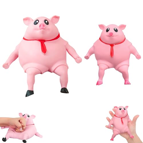 MHDUYEG 2 Stück Stress Spielzeug Schweine Antistress Spielzeug Schwein Stressspielzeug Stress Toy Schwein, Splash Piggy Stressspielzeug Schwein für Erwachsene und Kinder, Reduziert Stress und Ängste von MHDUYEG