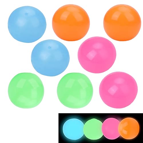 MHDUYEG 8 Stück Luminous Sticky Ball,Anti Stress Bälle,Antistressball Kinder,Stressball Erwachsene,Leuchtend Antistressball,Fluorescent Sticky Wall Ball,Wurfball Spielzeug für Kinder und Erwachsene MHDUYEG 8 Stück Luminous Sticky Ball,Anti Stress Bälle,Antistressball Kinder,Stressball Erwachsene,Leuchtend Antistressball,Fluorescent Sticky Wall Ball,Wurfball Spielzeug für Kinder und Erwachsene von MHDUYEG
