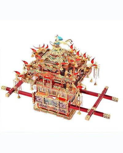 3D-Metall Puzzle 3D-Modellbausatz Aus Metall Für Selbermachen, Traditionelle Chinesische Hochzeitskollektion Im Chinesischen Stil(Sedan Chair) von MHYESA