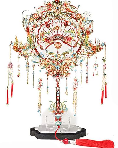 3D-Metall Puzzle Chinesische Traditionelle Phönixkrone Aus Metall, DIY 3D-Puzzle-Modellbausatz, Hochzeitsdekoration Im Chinesischen Stil(Gold) von MHYESA