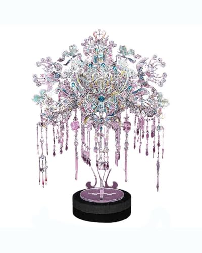 3D-Metall Puzzle DIY Metall Phoenix Krone Modellbausatz, Traditioneller Chinesischer Hochzeitskopfschmuck Im Chinesischen Stil(Phoenix Crown) von MHYESA