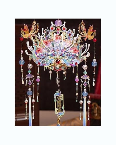 3D-Metall Puzzle Phoenix Crown 3D Metall Puzzle Modellbausatz, DIY Messing Ornament Mit Ständer Im Chinesischen Stil(A Koi Fish with You) von MHYESA