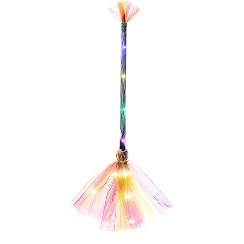 MIADOSHINSE Halloween LED Hexenbesen Cosplay | Party Kostüm Zubehör & Requisiten von MIADOSHINSE