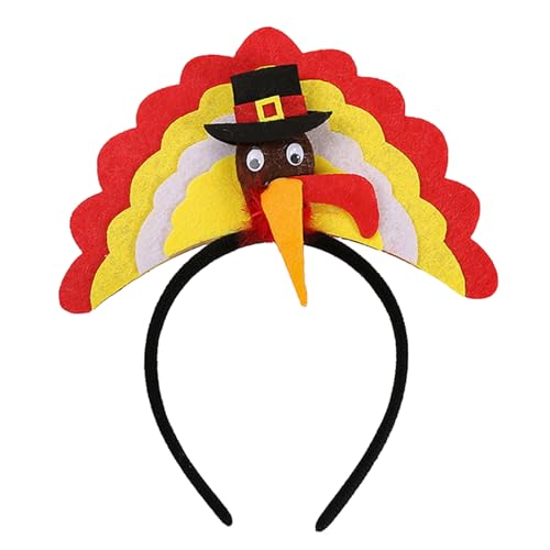 MIADOSHINSE Thanksgiving-Truthahn-Haarreifen, Cosplay-Kostüm, Kopfschmuck, Festival-Party-Requisiten und Familientreffen, festliches Stirnband von MIADOSHINSE