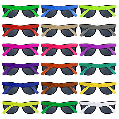 MIAHART 18 Packungen Kinder-Sonnenbrillen im 80er-Jahre-Stil, Partyzubehör für Outdoor-Strand-Hochzeitsfeier, Kindergeburtstag, Leckereien, Geschenktüten MIAHART 18 Packungen Kinder-Sonnenbrillen im 80er-Jahre-Stil, Partyzubehör für Outdoor-Strand-Hochzeitsfeier, Kindergeburtstag, Leckereien, Geschenktüten von MIAHART