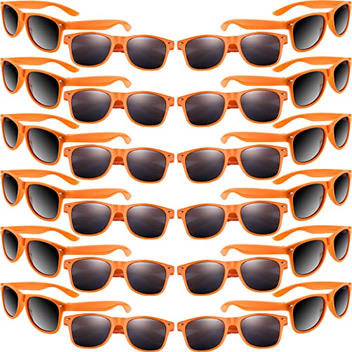 MIAHART 24er-Pack Kinder-Sonnenbrillen, Partybrillen, Geschenktütenfüller für Jungen und Mädchen, Geburtstagsparty, Sommerparty-Zubehör (Orange) von MIAHART