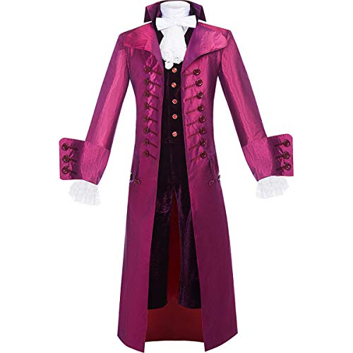 MIAOCOS Herren Colonial Hamilton Thomas Jefferson Lafayette Cosplay Musical Kostüme Royal Purple Uniform Alexander Outfit MIAOCOS Herren Colonial Hamilton Thomas Jefferson Lafayette Cosplay Musical Kostüme Royal Purple Uniform Alexander Outfit von MIAOCOS