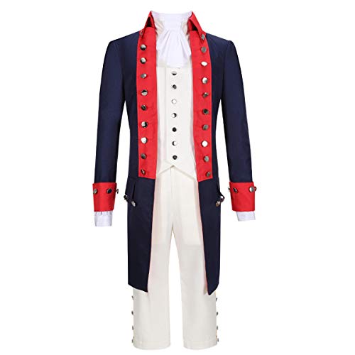MIAOCOS Oper Alexander Hamilton Herren Kostüm Vintage Frack formelle Uniform Erwachsenenkostüm Viktorianisch Kolonial Frock Herrenmantel MIAOCOS Oper Alexander Hamilton Herren Kostüm Vintage Frack formelle Uniform Erwachsenenkostüm Viktorianisch Kolonial Frock Herrenmantel von MIAOCOS