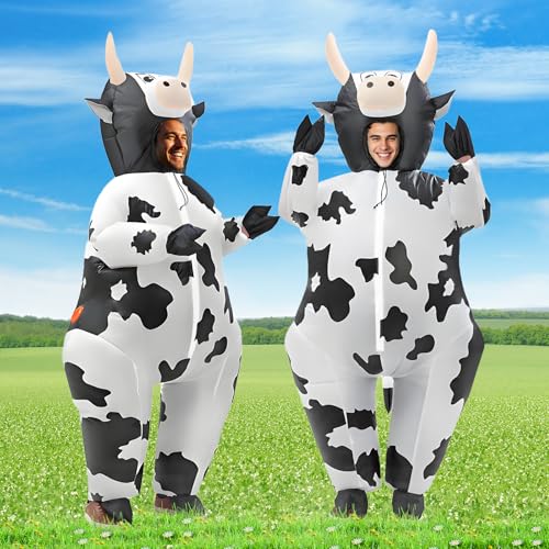 MIAOKE Aufblasbare Kostüme für Erwachsene, Aufblasbares Tierkostüm darunter Kuh, Huhn, Strauß, Einhorn, Lebkuchenmann, Maskottchen für Cosplay, Party, Festival, Halloween, Weihnachten MIAOKE Aufblasbare Kostüme für Erwachsene, Aufblasbares Tierkostüm darunter Kuh, Huhn, Strauß, Einhorn, Lebkuchenmann, Maskottchen für Cosplay, Party, Festival, Halloween, Weihnachten von MIAOKE