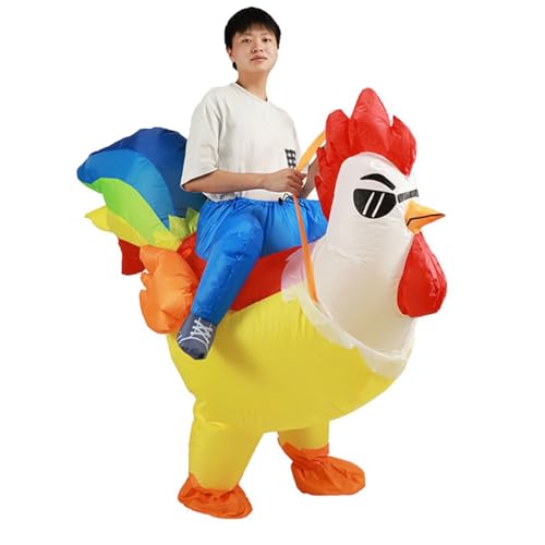 MIAOKE Aufblasbare Kostüme für Erwachsene, Aufblasbares Tierkostüm darunter Kuh, Huhn, Strauß, Einhorn, Lebkuchenmann, Maskottchen für Cosplay, Party, Festival, Halloween, Weihnachten MIAOKE Aufblasbare Kostüme für Erwachsene, Aufblasbares Tierkostüm darunter Kuh, Huhn, Strauß, Einhorn, Lebkuchenmann, Maskottchen für Cosplay, Party, Festival, Halloween, Weihnachten von MIAOKE