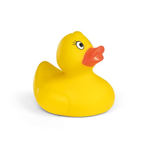 Badeente aus Gummi, lustige Farben, wasser- und schmutzabweisend, ideal für das Babybad, ab 6 Monaten (gelbe Ente) von MIBANDERA