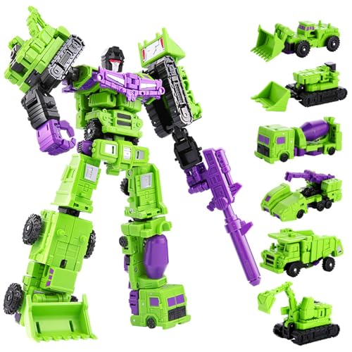 Transform Spielzeug, Kombination Transformation Xiaolishen 6-in-1 Engineering Fahrzeug, Roboter Modell Kinder Spielzeug Set, Geeignet Für Kinder Und Erwachsene Über 12 Jahre Alt von MICToy