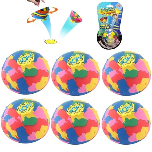 Flipoppa Fidget Toy, Hip Hop Jumping Bounce Bowl, Creative Camouflage Bounce Bowls, Novelty Outdoor Game Toys (6Pcs) von MIDUNU