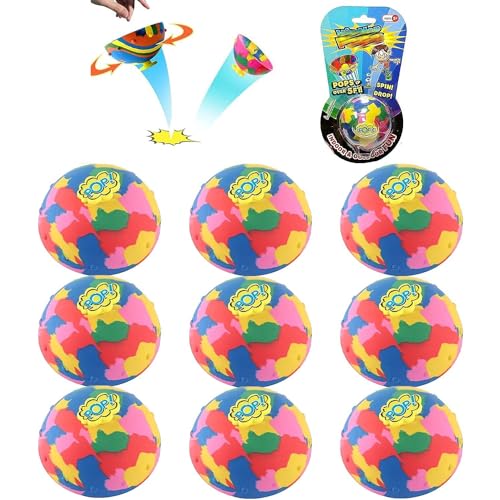 Flipoppa Fidget Toy, Hip Hop Jumping Bounce Bowl, Creative Camouflage Bounce Bowls, Novelty Outdoor Game Toys (9Pcs) von MIDUNU