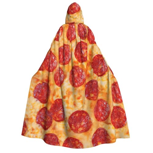 MIEKGPS 3D-Pizza-Pepperoni-Druck, großer Kapuzenumhang, Halloween-Kostüm, langer Robe, Umhang für Erwachsene, Damen, Herren MIEKGPS 3D-Pizza-Pepperoni-Druck, großer Kapuzenumhang, Halloween-Kostüm, langer Robe, Umhang für Erwachsene, Damen, Herren von MIEKGPS
