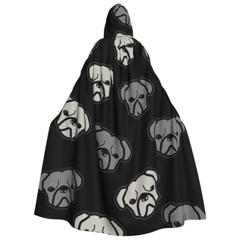 MIEKGPS American Bulldog Head Print Large Hooded Cloak Halloween Costume, Long Robe Cape Costume for Adults Women Men MIEKGPS American Bulldog Head Print Large Hooded Cloak Halloween Costume, Long Robe Cape Costume for Adults Women Men von MIEKGPS