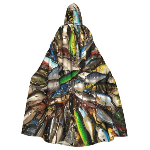 MIEKGPS Angelköderdruck Kapuzenumhang Halloween Kostüm Lange Robe Umhang Kostüm für Erwachsene Damen Herren von MIEKGPS