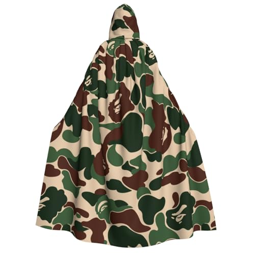 MIEKGPS Aniaml Camouflage-Umhang mit grünem Druck, großer Kapuzenumhang, Halloween-Kostüm, langer Robe, Umhang Kostüm für Erwachsene, Damen, Herren MIEKGPS Aniaml Camouflage-Umhang mit grünem Druck, großer Kapuzenumhang, Halloween-Kostüm, langer Robe, Umhang Kostüm für Erwachsene, Damen, Herren von MIEKGPS