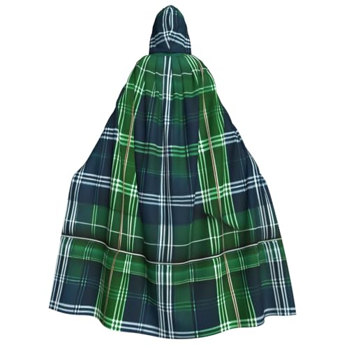 MIEKGPS Blauer schottischer Schottenkaro-Druck, großer Umhang mit Kapuze, Halloween-Kostüm, langer Robe, Umhang für Erwachsene, Damen, Herren MIEKGPS Blauer schottischer Schottenkaro-Druck, großer Umhang mit Kapuze, Halloween-Kostüm, langer Robe, Umhang für Erwachsene, Damen, Herren von MIEKGPS