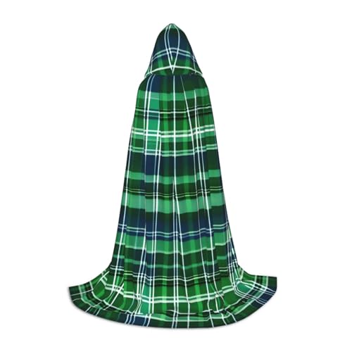 MIEKGPS Blauer und grüner schottischer Schottenkaro-Druck, kleine Größe, Kapuzenumhang, Halloween-Kostüm, Umhang, Halloween, Cosplay, Hexe MIEKGPS Blauer und grüner schottischer Schottenkaro-Druck, kleine Größe, Kapuzenumhang, Halloween-Kostüm, Umhang, Halloween, Cosplay, Hexe von MIEKGPS