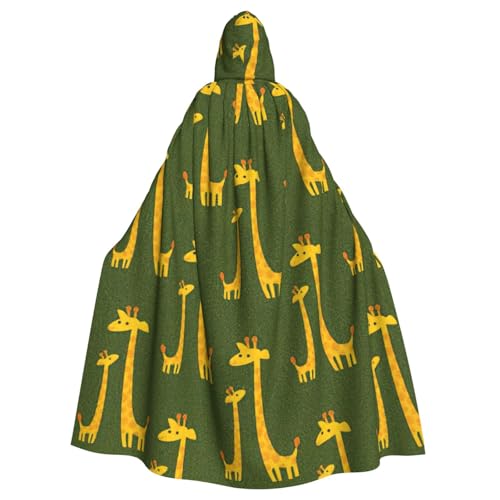 MIEKGPS Cartoon Giraffe Print Hooded Cloak Halloween Costume, Long Robe Cape Costume for Adults, Women and Men MIEKGPS Cartoon Giraffe Print Hooded Cloak Halloween Costume, Long Robe Cape Costume for Adults, Women and Men von MIEKGPS