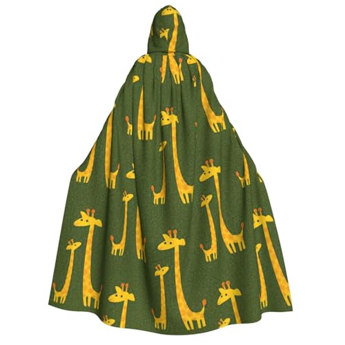 MIEKGPS Cartoon-Giraffen-Druck, großer Umhang mit Kapuze, Halloween-Kostüm, langer Robe, Umhang, Kostüm für Erwachsene, Damen, Herren MIEKGPS Cartoon-Giraffen-Druck, großer Umhang mit Kapuze, Halloween-Kostüm, langer Robe, Umhang, Kostüm für Erwachsene, Damen, Herren von MIEKGPS