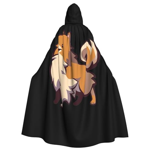 MIEKGPS Cartoon Pomeranian Dog Print Hooded Cloak Halloween Costume, Long Robe Cape Costume for Adults, Women and Men MIEKGPS Cartoon Pomeranian Dog Print Hooded Cloak Halloween Costume, Long Robe Cape Costume for Adults, Women and Men von MIEKGPS