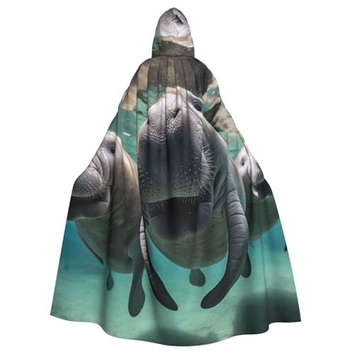 MIEKGPS Crazy Save Manatee Print Hooded Cloak Halloween Costume, Long Robe Cape Costume for Adults, Women and Men MIEKGPS Crazy Save Manatee Print Hooded Cloak Halloween Costume, Long Robe Cape Costume for Adults, Women and Men von MIEKGPS