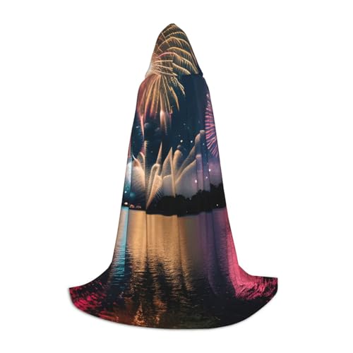 MIEKGPS Feuerwerk-Druck, kleiner Kapuzenumhang, Halloween-Kostüm, Robe, Umhang, Halloween, Cosplay, Hexe MIEKGPS Feuerwerk-Druck, kleiner Kapuzenumhang, Halloween-Kostüm, Robe, Umhang, Halloween, Cosplay, Hexe von MIEKGPS