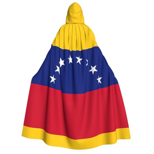 MIEKGPS Flagge von Venezuela, großer Kapuzenumhang, Halloween-Kostüm, langer Robe, Umhang für Erwachsene, Damen, Herren MIEKGPS Flagge von Venezuela, großer Kapuzenumhang, Halloween-Kostüm, langer Robe, Umhang für Erwachsene, Damen, Herren von MIEKGPS