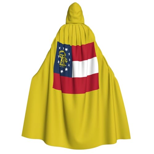 MIEKGPS Georgia-Flaggen-Druck, großer Umhang mit Kapuze, Halloween-Kostüm, langer Robe, Umhang, Kostüm für Erwachsene, Damen, Herren MIEKGPS Georgia-Flaggen-Druck, großer Umhang mit Kapuze, Halloween-Kostüm, langer Robe, Umhang, Kostüm für Erwachsene, Damen, Herren von MIEKGPS