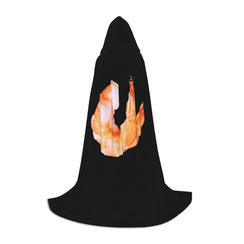 MIEKGPS Glutton Shrimps Kapuzenumhang mit kleiner Größe, Halloween-Kostüm, Umhang, Halloween, Cosplay, Hexe MIEKGPS Glutton Shrimps Kapuzenumhang mit kleiner Größe, Halloween-Kostüm, Umhang, Halloween, Cosplay, Hexe von MIEKGPS