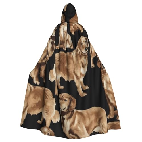 MIEKGPS Golden Retrievers Print Kapuzenumhang Halloween Kostüm Lange Robe Umhang Kostüm für Erwachsene Damen Herren MIEKGPS Golden Retrievers Print Kapuzenumhang Halloween Kostüm Lange Robe Umhang Kostüm für Erwachsene Damen Herren von MIEKGPS