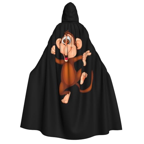 MIEKGPS Großer Kapuzenumhang mit Affen-Druck, Halloween-Kostüm, langer Robe, Umhang für Erwachsene, Damen, Herren MIEKGPS Großer Kapuzenumhang mit Affen-Druck, Halloween-Kostüm, langer Robe, Umhang für Erwachsene, Damen, Herren von MIEKGPS