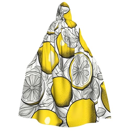 MIEKGPS Großer Kapuzenumhang mit Zitronenfrucht-Muster, Halloween-Kostüm, langer Robe, Umhang für Erwachsene, Damen, Herren MIEKGPS Großer Kapuzenumhang mit Zitronenfrucht-Muster, Halloween-Kostüm, langer Robe, Umhang für Erwachsene, Damen, Herren von MIEKGPS