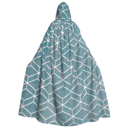 MIEKGPS Großer Kapuzenumhang mit blauem Gitterdruck, Halloween-Kostüm, langer Robe, Umhang für Erwachsene, Damen, Herren MIEKGPS Großer Kapuzenumhang mit blauem Gitterdruck, Halloween-Kostüm, langer Robe, Umhang für Erwachsene, Damen, Herren von MIEKGPS