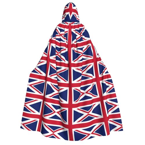 MIEKGPS Großer Kapuzenumhang mit britischer Flagge, Halloween-Kostüm, langer Robe, Umhang für Erwachsene, Damen, Herren MIEKGPS Großer Kapuzenumhang mit britischer Flagge, Halloween-Kostüm, langer Robe, Umhang für Erwachsene, Damen, Herren von MIEKGPS