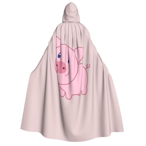 MIEKGPS Großer Kapuzenumhang mit süßem Schweinedruck, Halloween-Kostüm, langer Robe, Umhang für Erwachsene, Damen, Herren MIEKGPS Großer Kapuzenumhang mit süßem Schweinedruck, Halloween-Kostüm, langer Robe, Umhang für Erwachsene, Damen, Herren von MIEKGPS