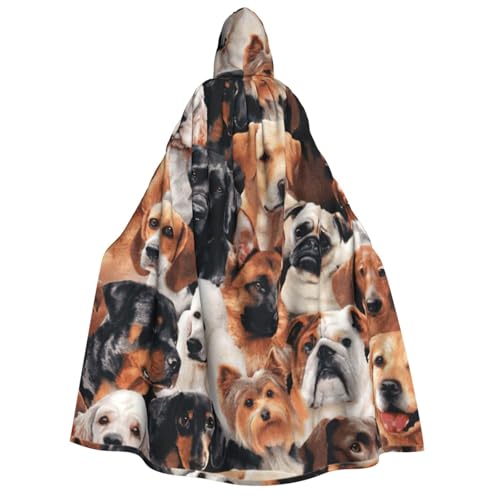 MIEKGPS Großer Kapuzenumhang mit vielen Hunden, Halloween-Kostüm, langer Robe, Umhang für Erwachsene, Damen, Herren MIEKGPS Großer Kapuzenumhang mit vielen Hunden, Halloween-Kostüm, langer Robe, Umhang für Erwachsene, Damen, Herren von MIEKGPS
