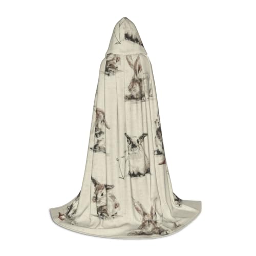 MIEKGPS Hasen-Hintergrunddruck, kleine Größe, Kapuzenumhang, Halloween-Kostüm, Umhang, Halloween, Cosplay, Hexe MIEKGPS Hasen-Hintergrunddruck, kleine Größe, Kapuzenumhang, Halloween-Kostüm, Umhang, Halloween, Cosplay, Hexe von MIEKGPS