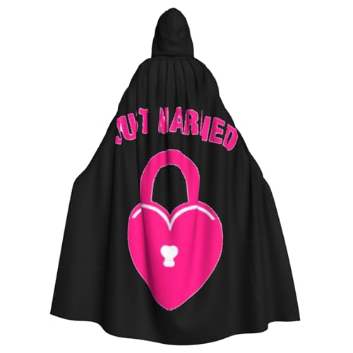 MIEKGPS Just Married Print Kapuzenumhang Halloween Kostüm Lange Robe Umhang Kostüm für Erwachsene Damen Herren MIEKGPS Just Married Print Kapuzenumhang Halloween Kostüm Lange Robe Umhang Kostüm für Erwachsene Damen Herren von MIEKGPS