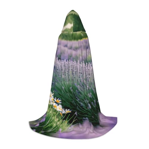 MIEKGPS Kapuzenumhang mit Lavendel- und Gänseblümchen-Druck, klein, Halloween-Kostüm, Robe, Umhang, Halloween, Cosplay, Hexe MIEKGPS Kapuzenumhang mit Lavendel- und Gänseblümchen-Druck, klein, Halloween-Kostüm, Robe, Umhang, Halloween, Cosplay, Hexe von MIEKGPS
