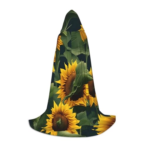 MIEKGPS Kapuzenumhang mit Pflanzenmotiv, Sonnenblumen-Druck, klein, Halloween-Kostüm, Umhang, Halloween, Cosplay, Hexe MIEKGPS Kapuzenumhang mit Pflanzenmotiv, Sonnenblumen-Druck, klein, Halloween-Kostüm, Umhang, Halloween, Cosplay, Hexe von MIEKGPS