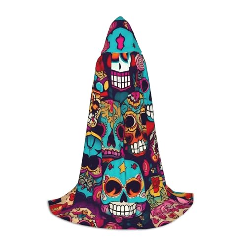 MIEKGPS Kapuzenumhang mit Totenkopf-Motiv, klein, Halloween-Kostüm, Robe, Umhang, Halloween, Cosplay, Hexe MIEKGPS Kapuzenumhang mit Totenkopf-Motiv, klein, Halloween-Kostüm, Robe, Umhang, Halloween, Cosplay, Hexe von MIEKGPS