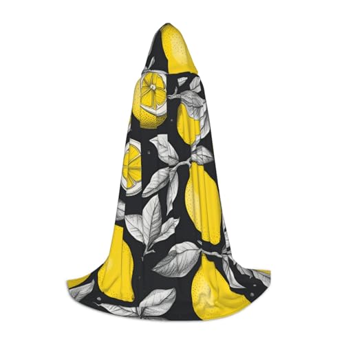 MIEKGPS Kapuzenumhang mit Zitronenfrucht-Muster, klein, Halloween-Kostüm, Robe, Umhang, Halloween, Cosplay, Hexe MIEKGPS Kapuzenumhang mit Zitronenfrucht-Muster, klein, Halloween-Kostüm, Robe, Umhang, Halloween, Cosplay, Hexe von MIEKGPS