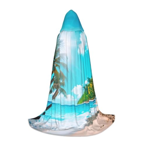 MIEKGPS Kapuzenumhang mit tropischem Ozean, Strandmotiv, klein, Halloween-Kostüm, Umhang, Halloween, Cosplay, Hexe MIEKGPS Kapuzenumhang mit tropischem Ozean, Strandmotiv, klein, Halloween-Kostüm, Umhang, Halloween, Cosplay, Hexe von MIEKGPS