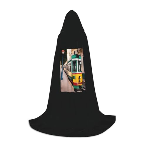 MIEKGPS Lissabon Straßenbahnmuster, kleiner Kapuzenumhang, Halloween-Kostüm, Robe, Umhang, Halloween, Cosplay, Hexe MIEKGPS Lissabon Straßenbahnmuster, kleiner Kapuzenumhang, Halloween-Kostüm, Robe, Umhang, Halloween, Cosplay, Hexe von MIEKGPS