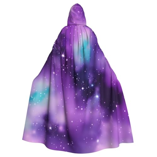 MIEKGPS Magic Galaxy Sky Purple Print Hooded Cloak Halloween Costume, Long Robe Cape Costume for Adults, Women and Men MIEKGPS Magic Galaxy Sky Purple Print Hooded Cloak Halloween Costume, Long Robe Cape Costume for Adults, Women and Men von MIEKGPS