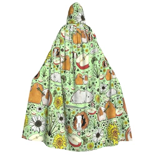 MIEKGPS Meerschweinchen-Druck, großer Umhang mit Kapuze, Halloween-Kostüm, langer Robe, Umhang für Erwachsene, Damen, Herren MIEKGPS Meerschweinchen-Druck, großer Umhang mit Kapuze, Halloween-Kostüm, langer Robe, Umhang für Erwachsene, Damen, Herren von MIEKGPS