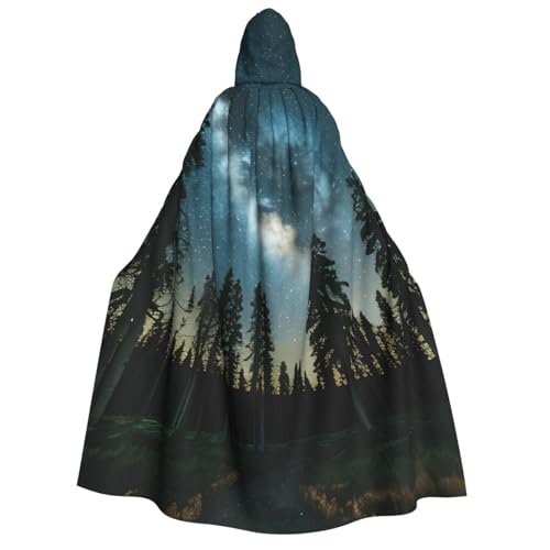 MIEKGPS Nachthimmel mit Bäumen Druck, großer Kapuzenumhang, Halloween-Kostüm, langer Robe, Umhang Kostüm für Erwachsene, Damen, Herren MIEKGPS Nachthimmel mit Bäumen Druck, großer Kapuzenumhang, Halloween-Kostüm, langer Robe, Umhang Kostüm für Erwachsene, Damen, Herren von MIEKGPS